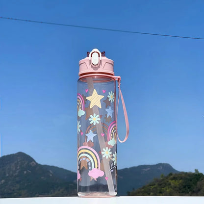 Lekvrije Dinosaurus Waterfles 750ml met Rietje voor Kinderen