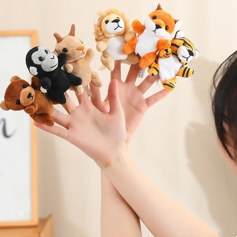Dieren Vingerpoppen Set | Zachte Pluche Vingertheater voor Kinderen