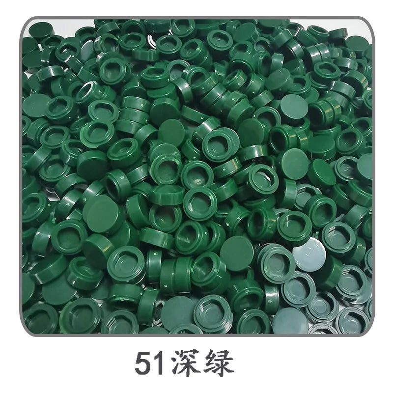 900 stuks Rond Bouwblokje 1x1 Tegel – Compatibel