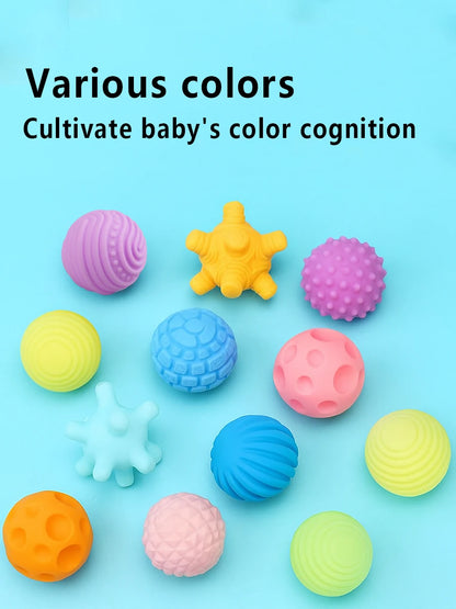 Set van 6 Baby Sensorische Ballen – Bijt- en Ontwikkelingsspeelgoed