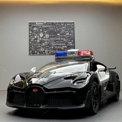 Bugatti Politieauto Speelgoedmodel van metaal met licht en geluid