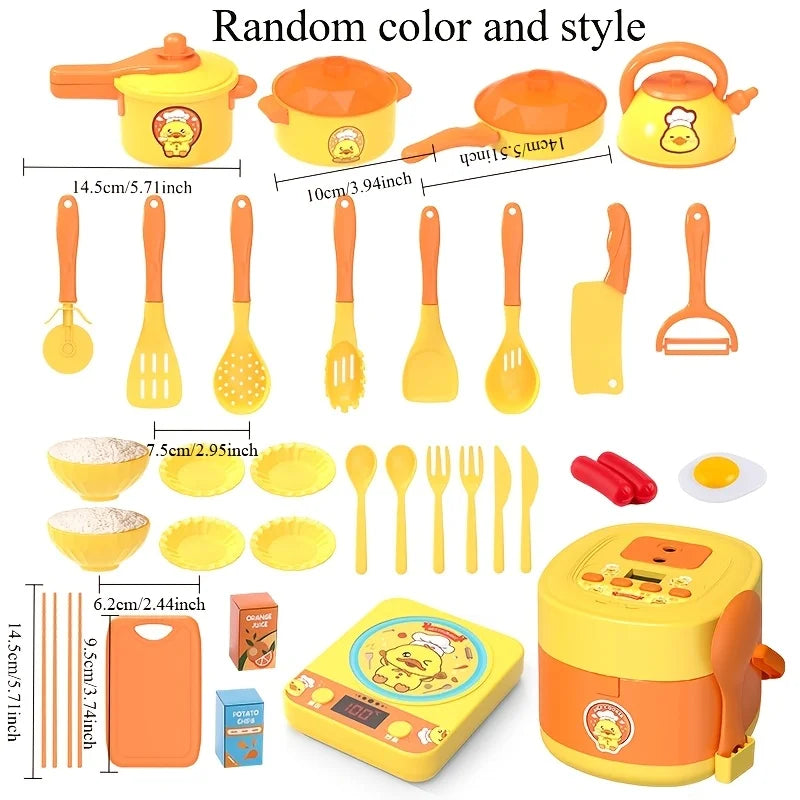 Speelkeuken Accessoires Set met Kookgerei en Rijstkoker