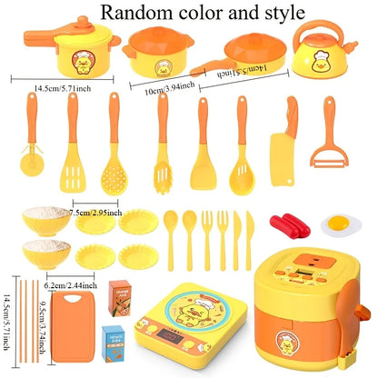 Speelkeuken Accessoires Set met Kookgerei en Rijstkoker