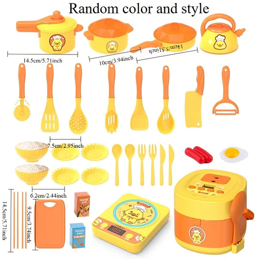 Speelkeuken Accessoires Set met Kookgerei en Rijstkoker