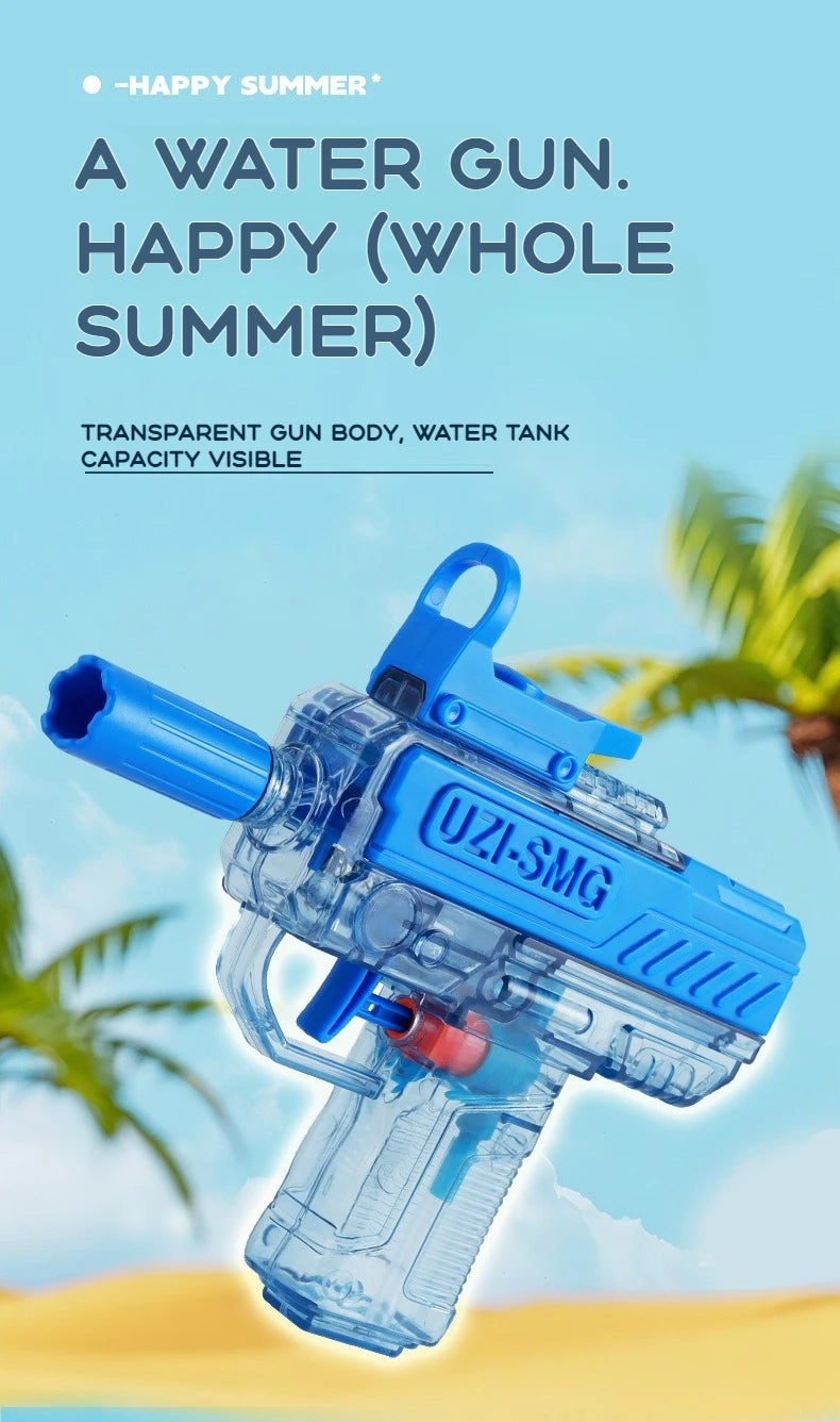 UZI Waterpistool Niet-Elektrisch | Handmatig Hoge Druk Waterpistool voor Kinderen en Volwassenen