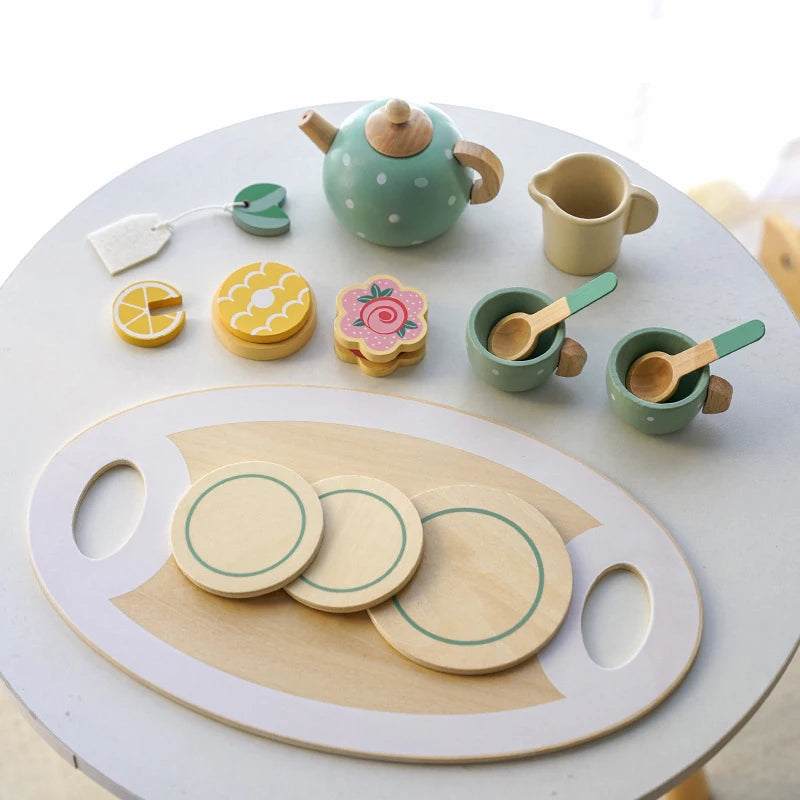 Houten Theeservies Speelset voor Kinderen
