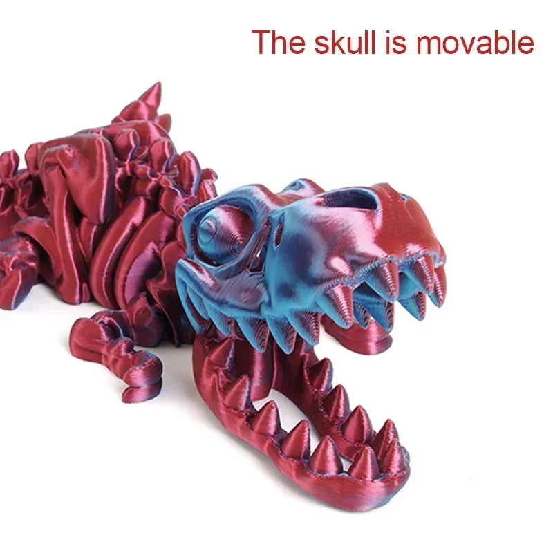 3D Geprint Draaibaar Dinosaurus Model