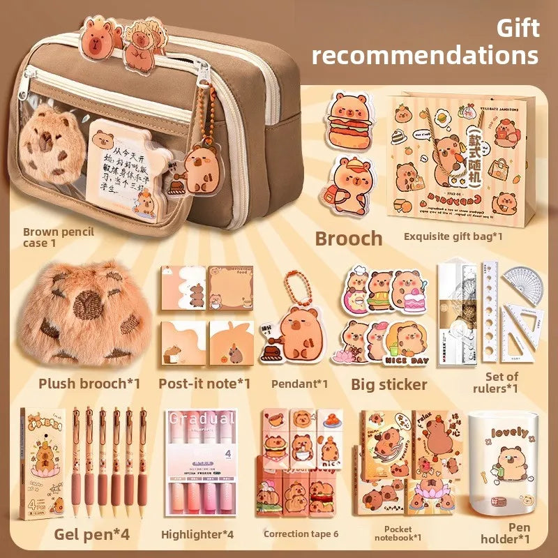 Grote Canvas Etui met Dierenprint voor Kinderen