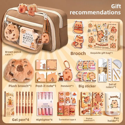 Grote Canvas Etui met Dierenprint voor Kinderen