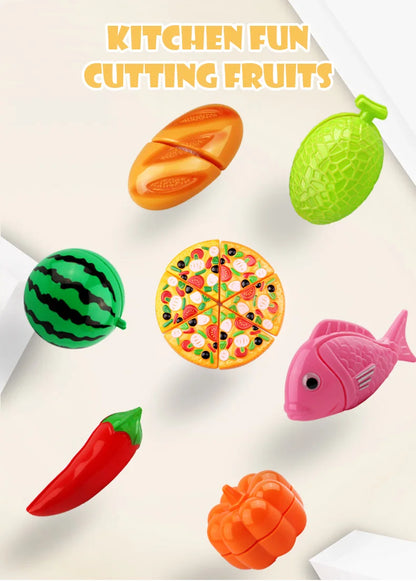 Snij Speelgoed Eten Fruit en Groenten met Opbergmandje