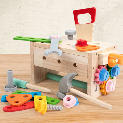 Houten Gereedschapset en Werkbank voor Kinderen
