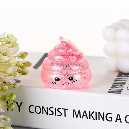 Squishy Poep Stressbal met Glitter