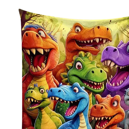 Flanellen Deken met Dinosaurusprint voor Kinderen en Woonkamer