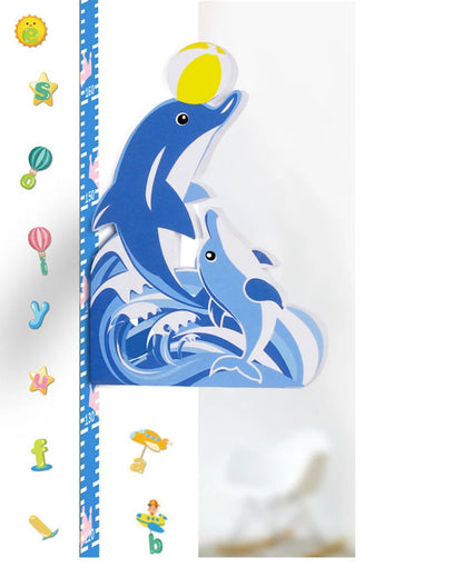 Zelfklevende 3D Meetlat Wandsticker voor Kinderen