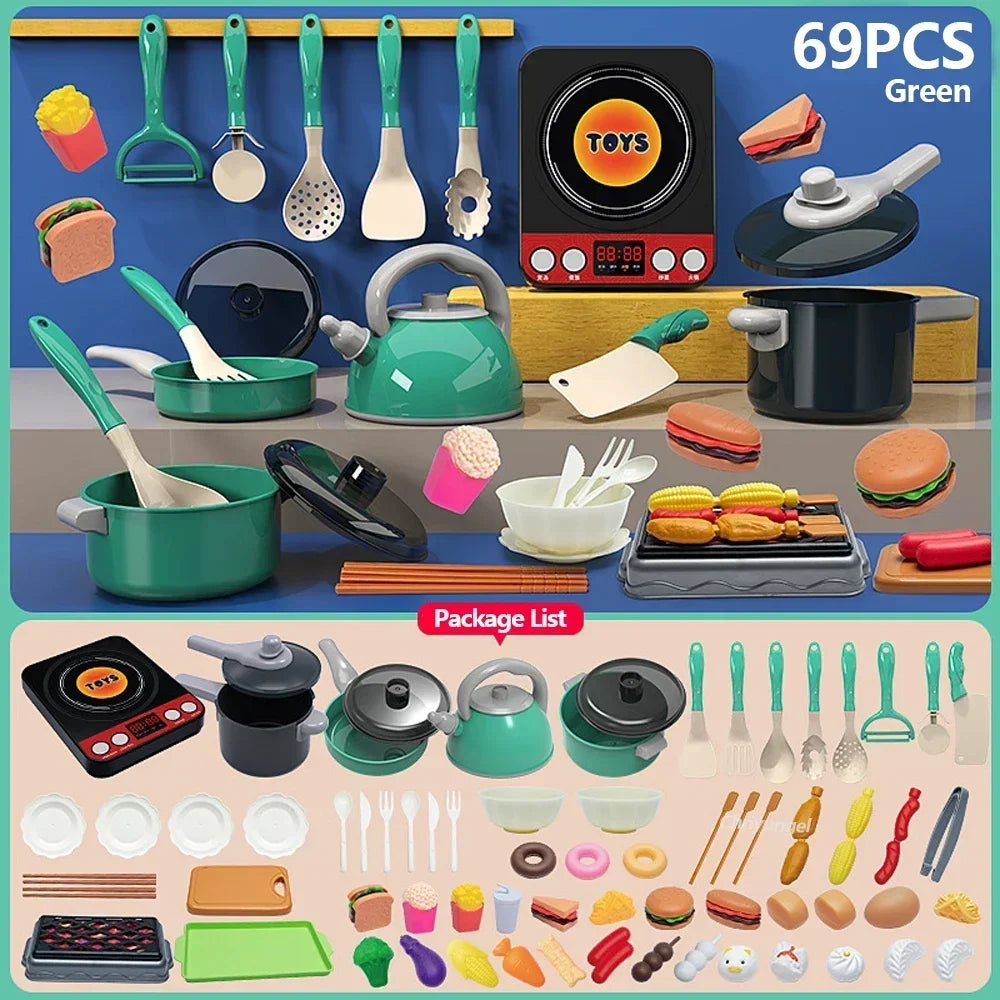 Speelkeuken Set met Accessoires, Pannen en Speeleten