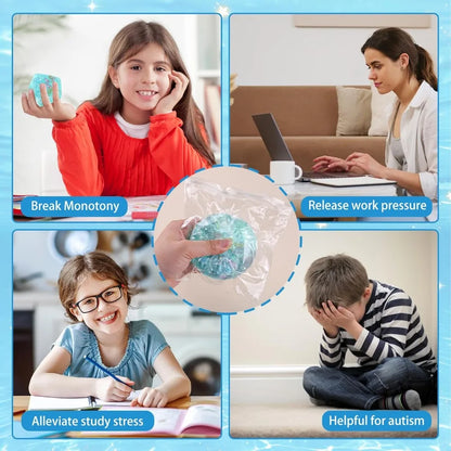Squishy Stressbal Kubus | Ocean Sensorisch Fidget Speeltje