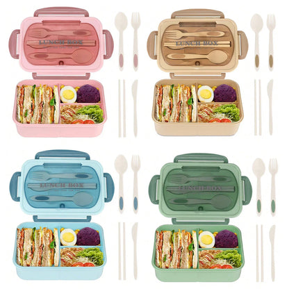 Bento Lunchbox voor Kinderen met 4 Vakken