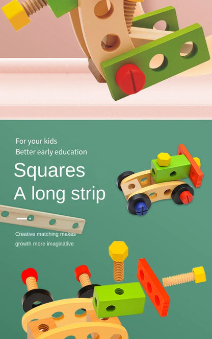 Houten Gereedschap Speelset voor Kinderen (3-6 jaar)