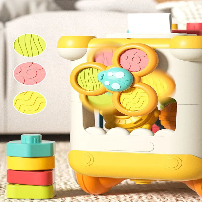 7-in-1 Educatief Speelgoed met Vormenstoof en Stapelblokken voor Baby’s