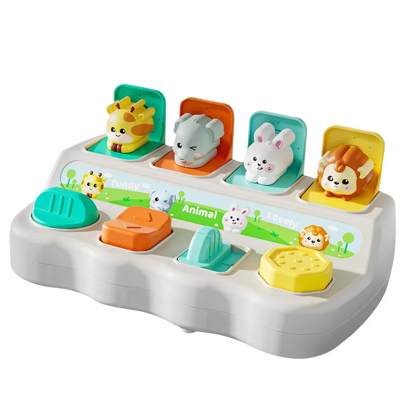 Baby Pop-Up Dieren Speelgoed met Knoppen