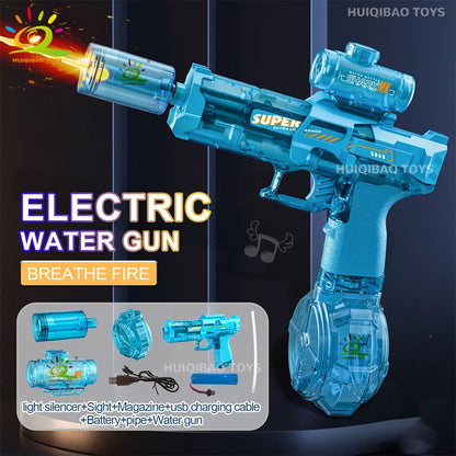 Elektrisch Volautomatisch Waterpistool met Vlamsimulatie Licht