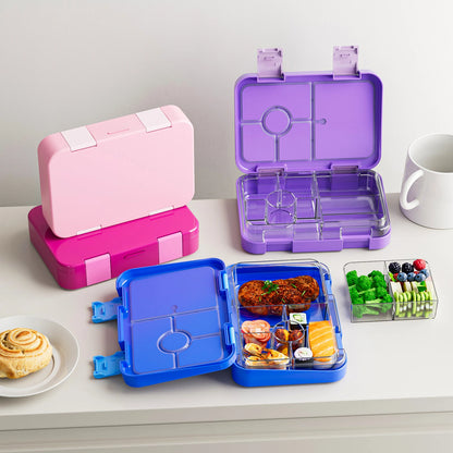 Lekdichte Lunchbox met Vakken - Magnetronbestendig met Kerstprint
