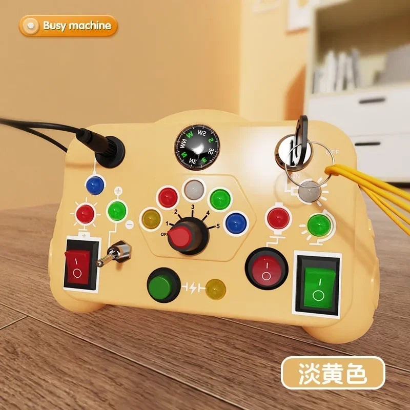 Montessori Activiteitenbord met LED Lichtschakelaars voor Kinderen