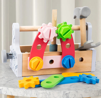 Houten Gereedschapskist Speelset voor Kinderen