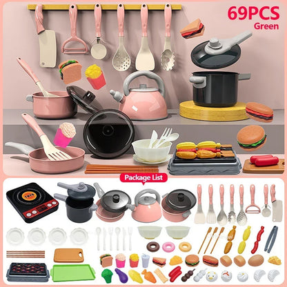 Speelkeuken Set met Accessoires, Pannen en Speeleten