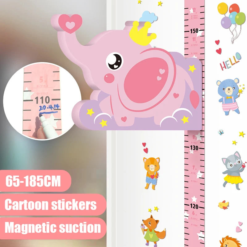 Zelfklevende 3D Meetlat Wandsticker voor Kinderen