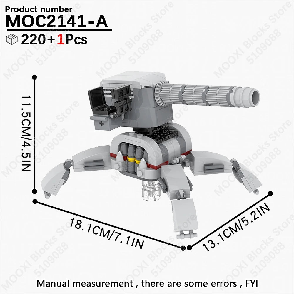 MOOXI Space Wars Bouwset: Voertuig & Tank Compatibel met LEGO®