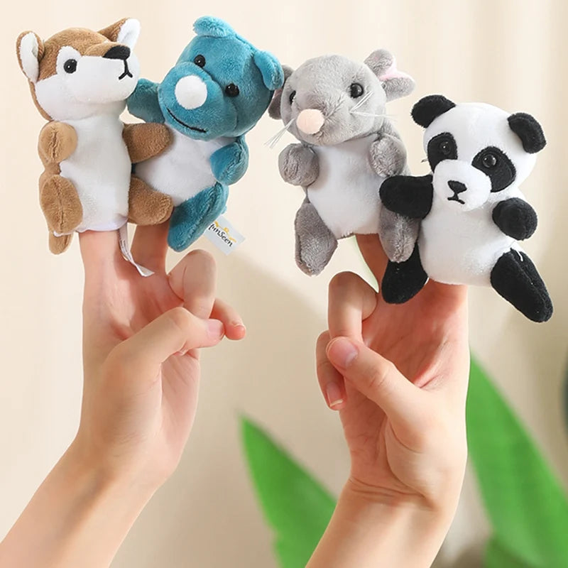 Dieren Vingerpoppen Set | Zachte Pluche Vingertheater voor Kinderen