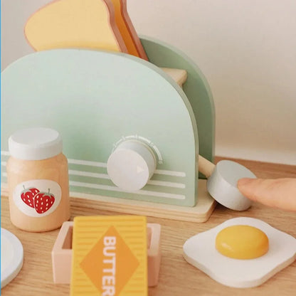 Houten Broodrooster Speelgoed Set voor Kinderen | Educatief en Veilig