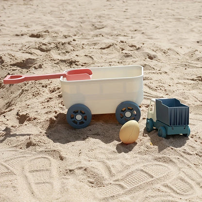 Zandbak en strandspeelgoed set met vrachtwagen, schep en hark