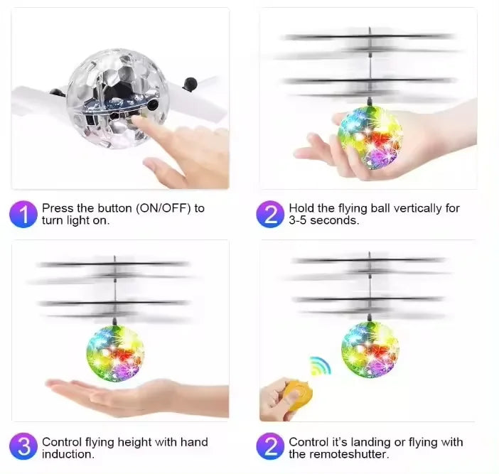 Vliegende Bal met Sensoren en LED-verlichting voor Kinderen en Tieners