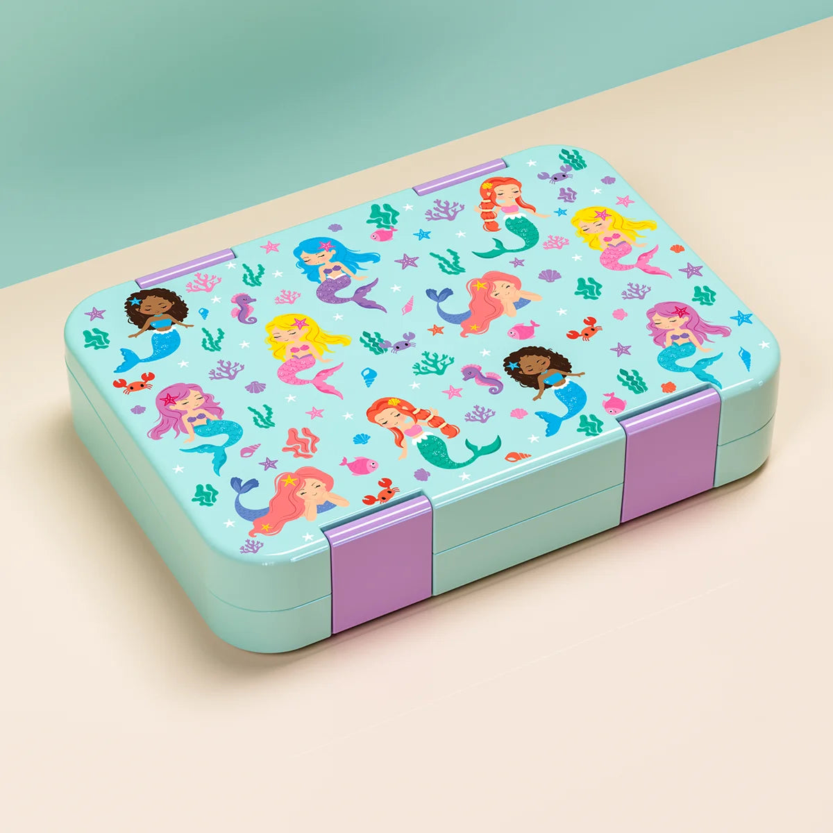 Lekdichte Lunchbox met Vakken - Magnetronbestendig met Kerstprint