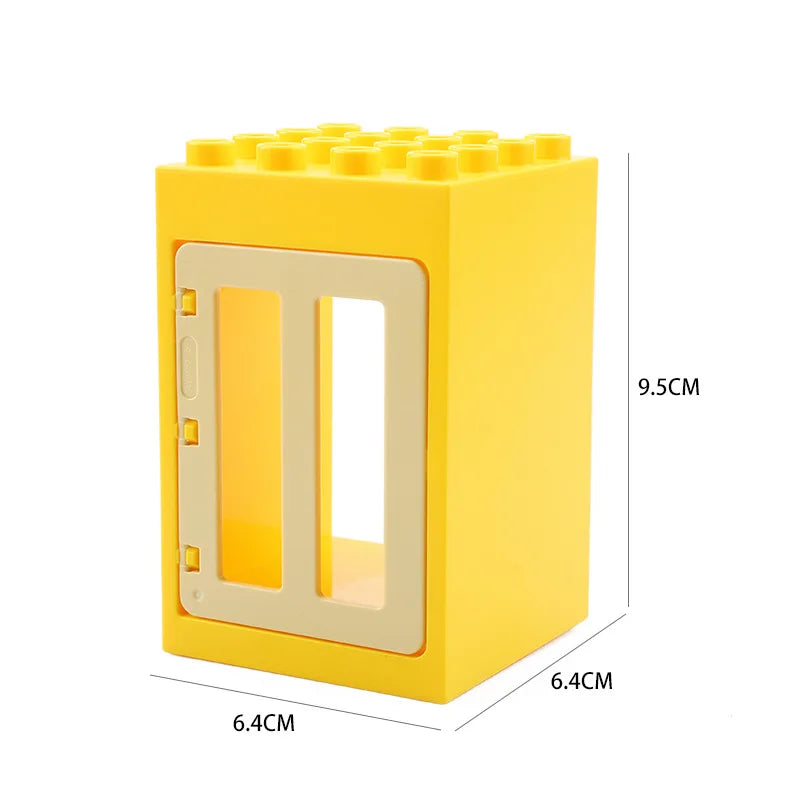 Ramen & deuren voor grote bouwstenen – Compatibel met Duplo®