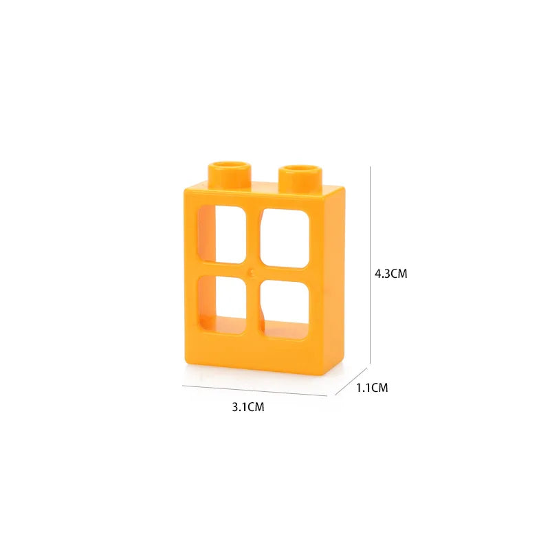 Ramen & deuren voor grote bouwstenen – Compatibel met Duplo®
