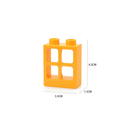 Ramen & deuren voor grote bouwstenen – Compatibel met Duplo®