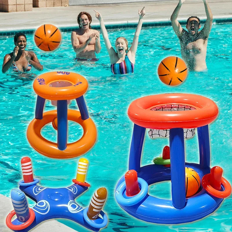 Opblaasbaar Water Basketbal en Ringwerp Spel