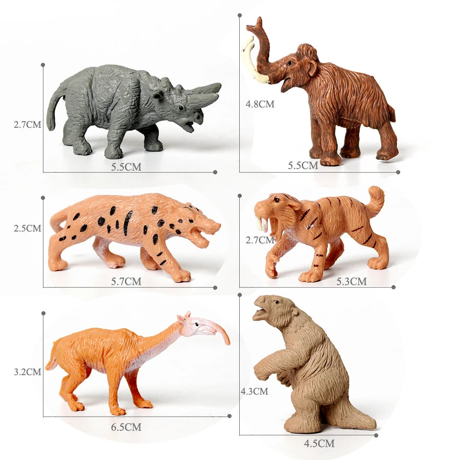 Set van 18 Realistische Mini Prehistorische Dieren Speelfiguren