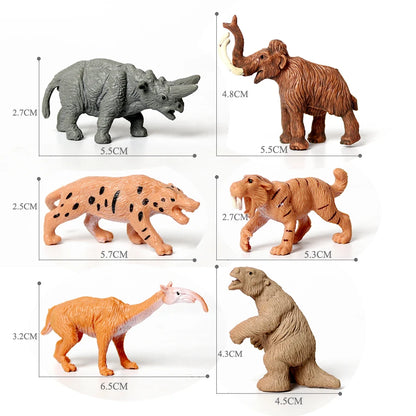 Set van 18 Realistische Mini Prehistorische Dieren Speelfiguren