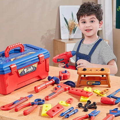 Kinder Speelgoed Gereedschapskist met Boormachine en Werkbank