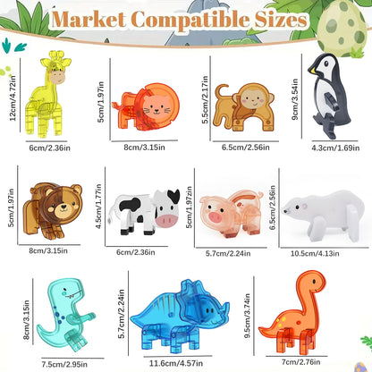 Magnetische Dieren Accessoires voor Magneetbouwtegels