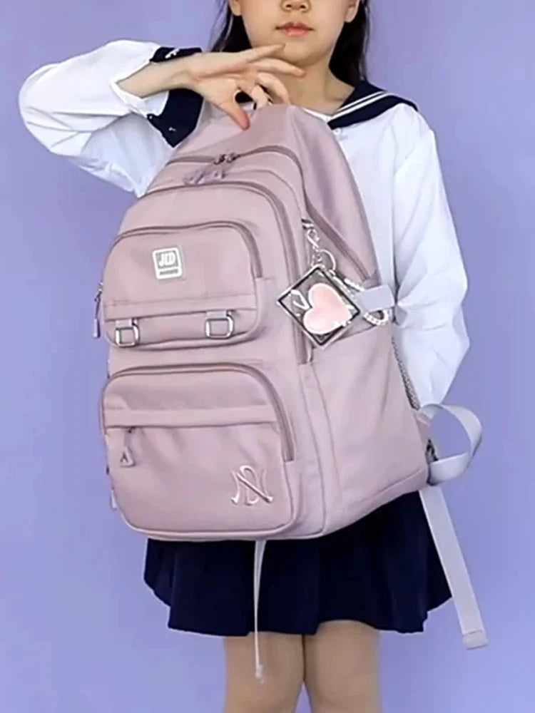 Roze Schooltas Rugzak voor Meisjes en Tieners