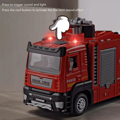 Brandweerauto Speelgoed met Spuitfunctie, Geluid, Licht en Terugtrekmechanisme
