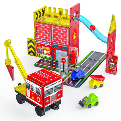 Magnetische Bouwblokken Brandweer Thema