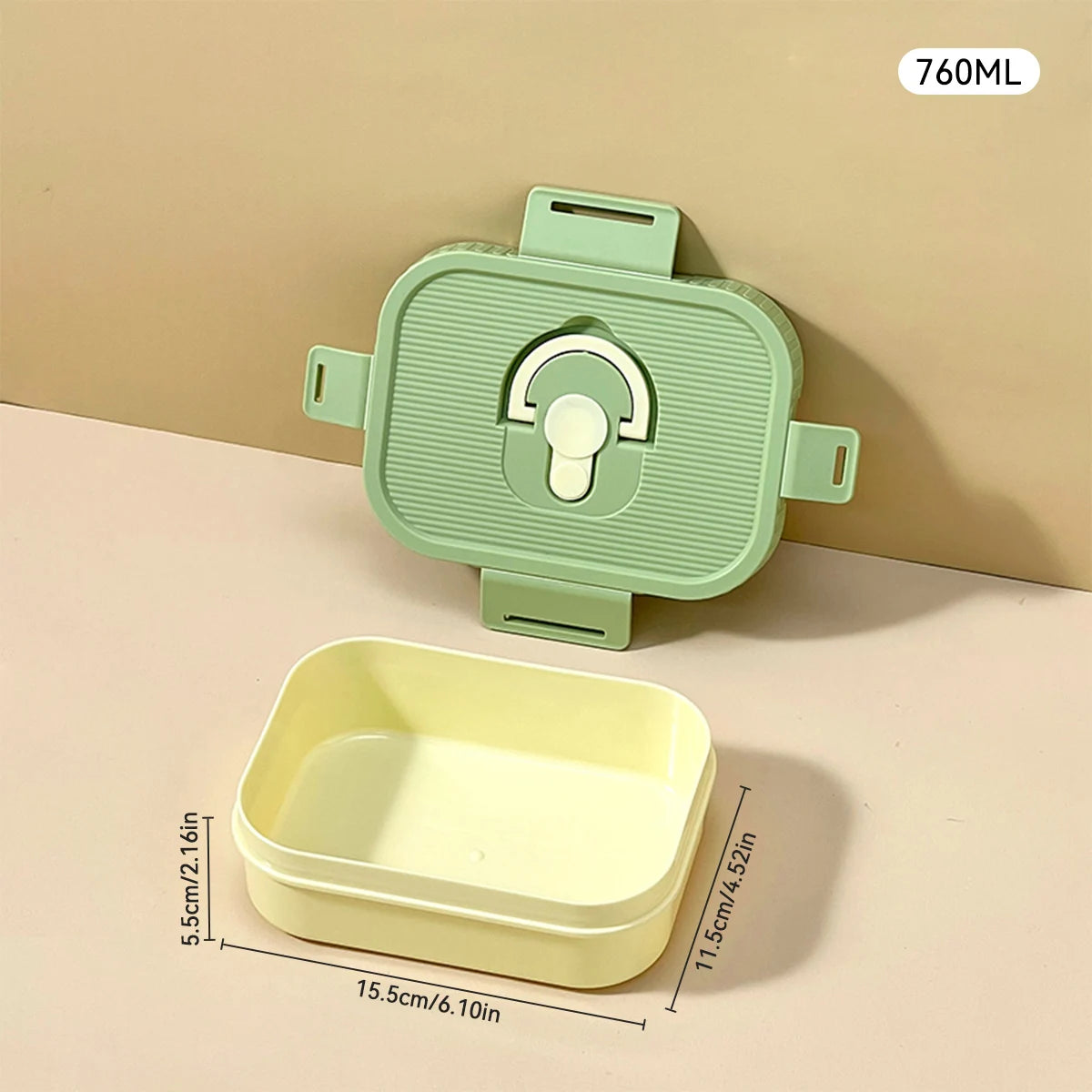Draagbare Plastic Lunchbox met Vakken - Lekvrij & Magnetronbestendig voor Kinderen