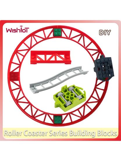 Bouwblokken Achtbaan Rails en Chassis Onderdelen (Compatibel met Lego)