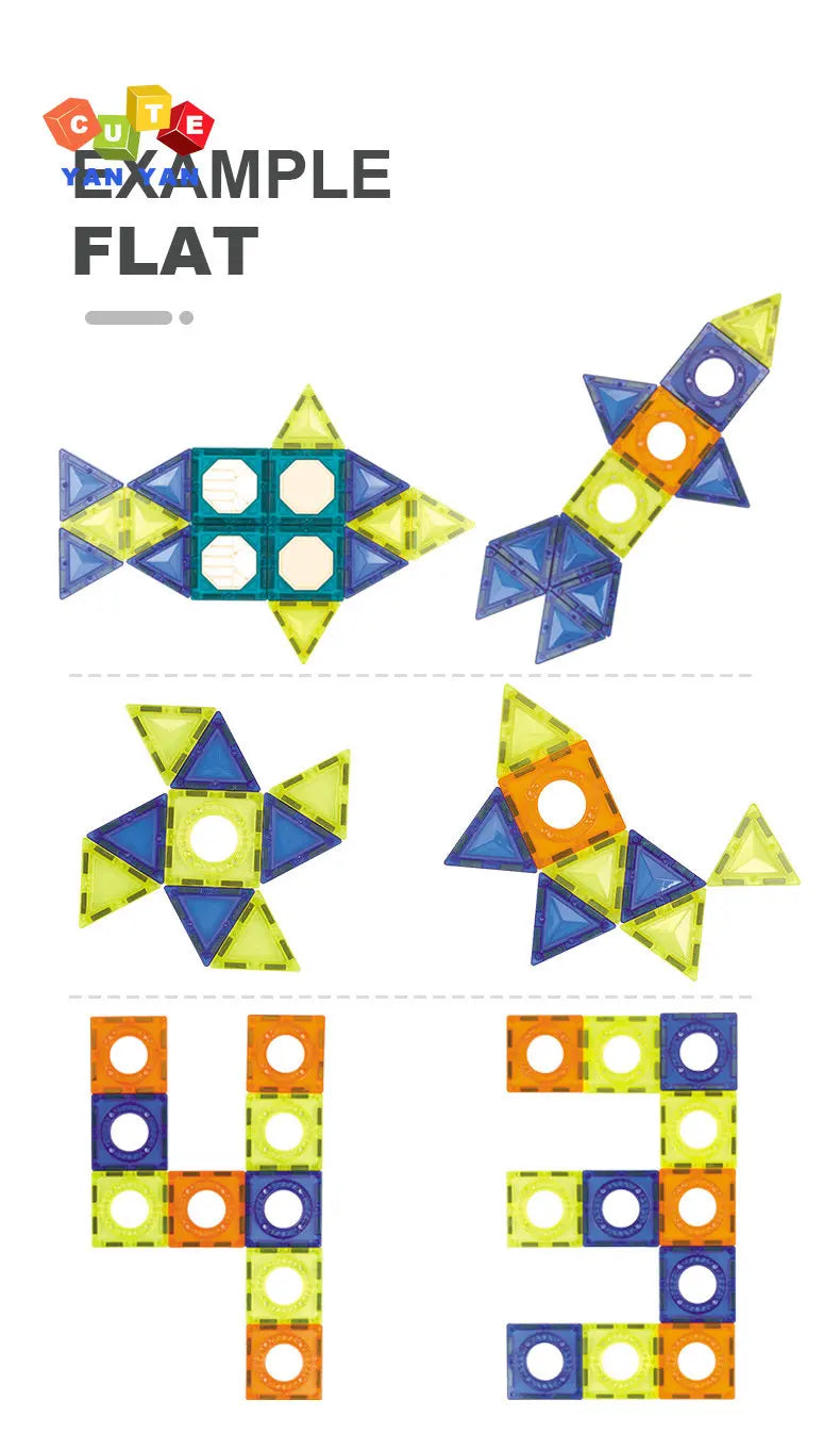 Lichtgevende Magnetische Bouwblokken met Knikkerbaan voor Kinderen